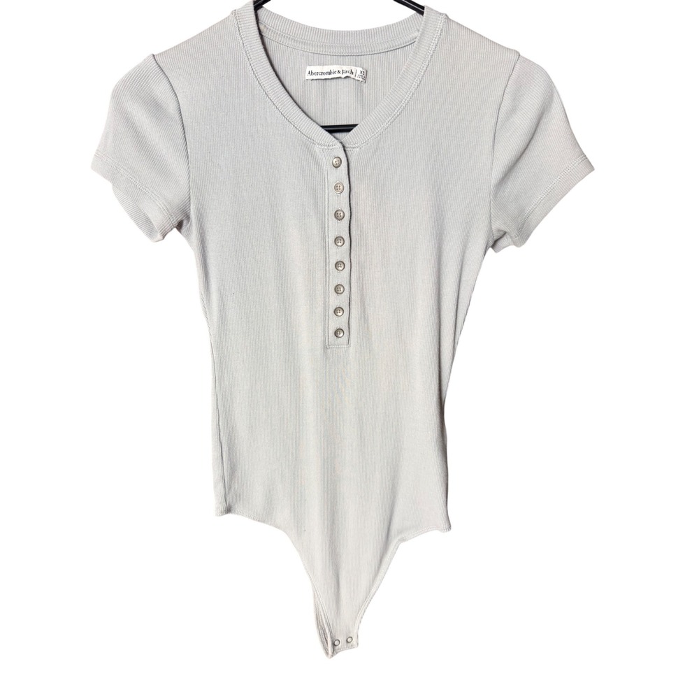 Abercrombie & Fitch Henley Ribbed Bodysuit Size XS